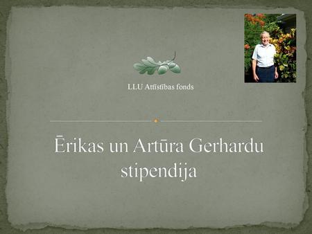Ērikas un Artūra Gerhardu stipendija