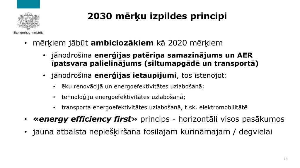 2030 mērķu izpildes principi