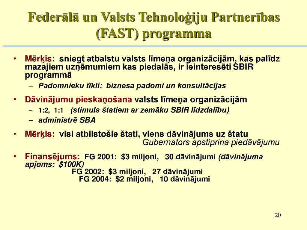 Federālā un Valsts Tehnoloģiju Partnerības (FAST) programma