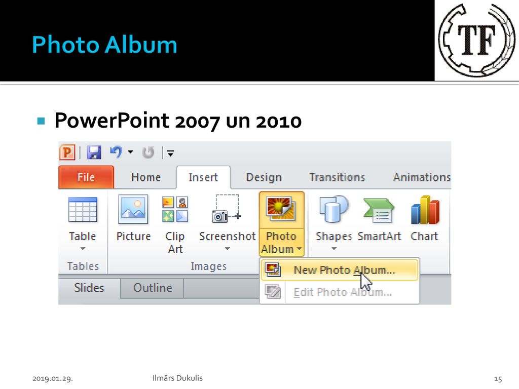 Photo Album PowerPoint 2007 un Ilmārs Dukulis