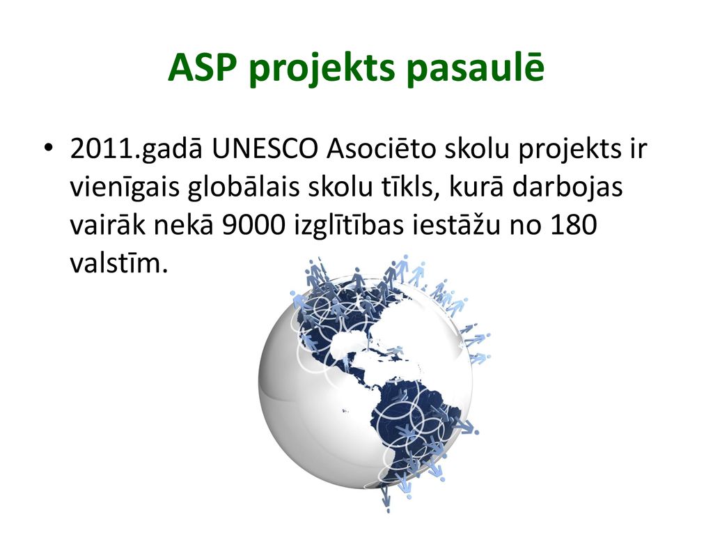 ASP projekts pasaulē