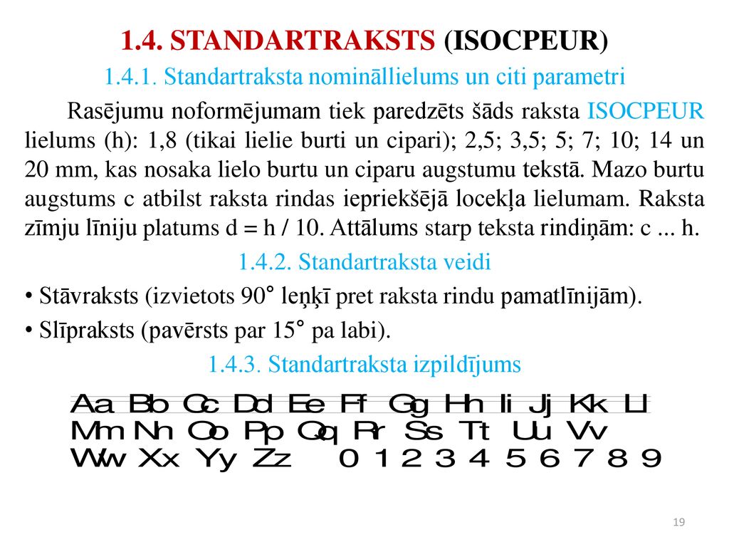 1.4. STANDARTRAKSTS (ISOCPEUR)