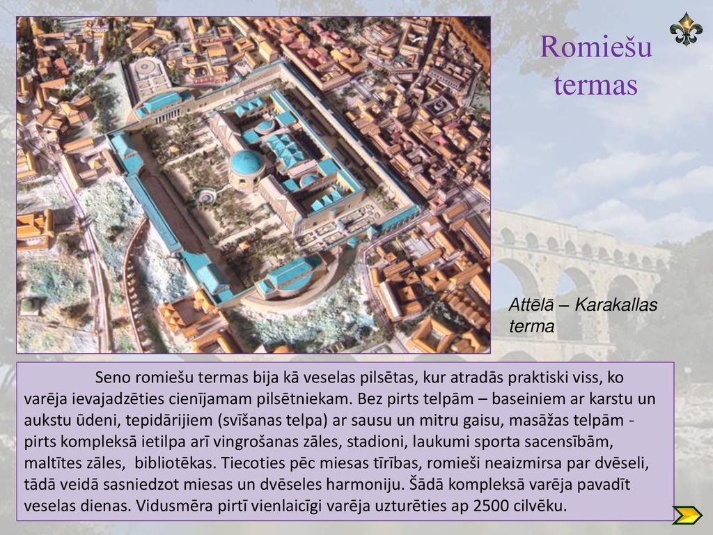 Romiešu termas Attēlā – Karakallas terma