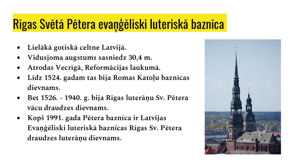 Rīgas Svētā Pētera evaņģēliski luteriskā baznīca