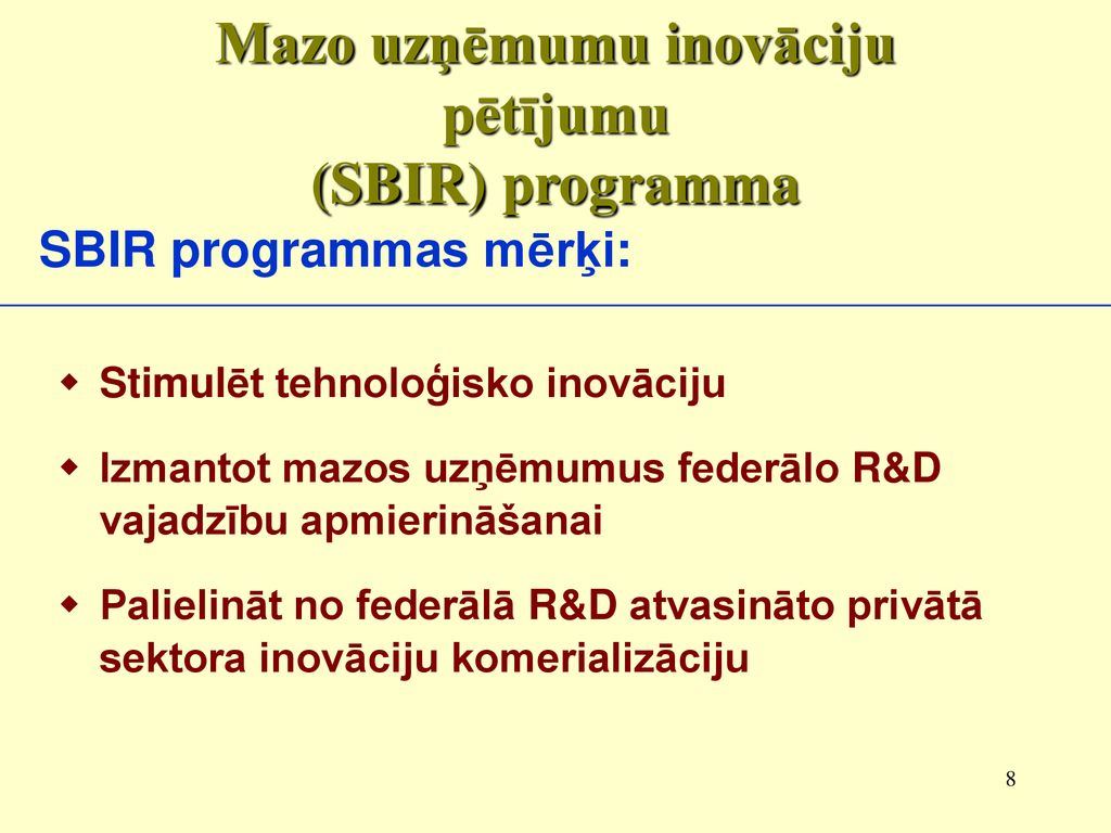 Mazo uzņēmumu inovāciju pētījumu (SBIR) programma